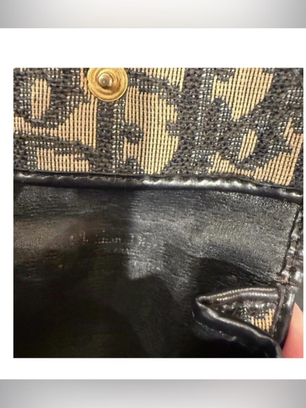 Dior Brown Navy Monogram Canvas Small Pouch/Coin Purse & COA! - Picture 6 of 7